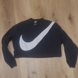 Nike Black Sweatshirt with White Swoosh